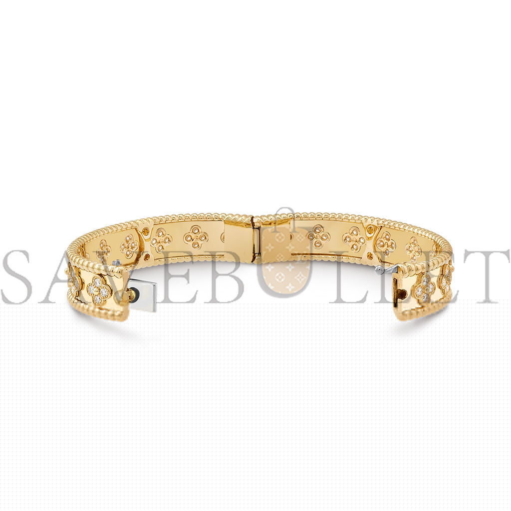 v*n cl*f arpels perlÉe clovers bracelet, small model - yellow gold, Di*m*nd  vcaro56200